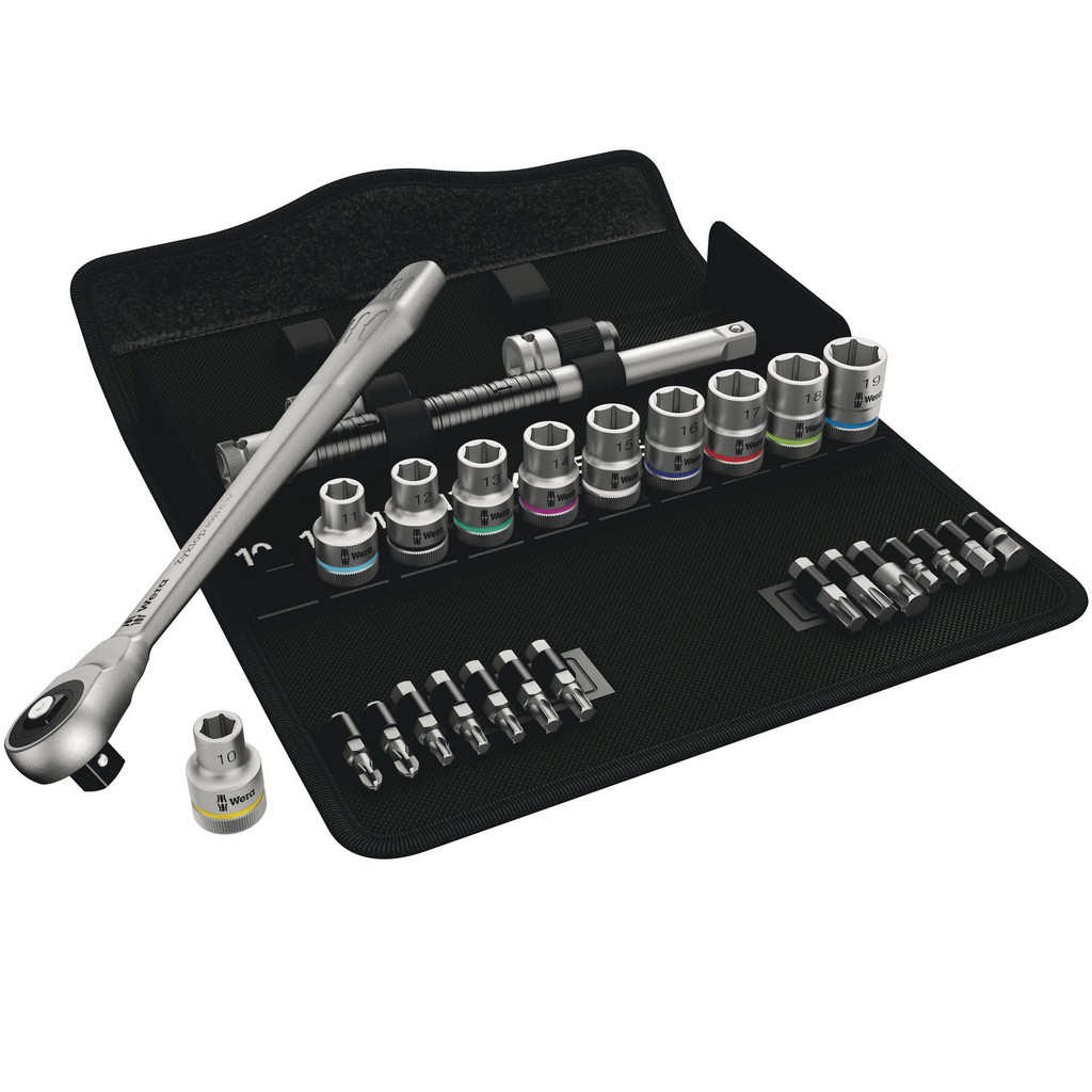 Wera 8100 SC 7 Zyklop Metal-Knarrensatz 1/2"-Antrieb Durchsteckvierkant 28tlg Wera 8100 SC 7 Zyklop Metal-Knarrensatz 1/2"-Antrieb Durchsteckvierkant 28tlg