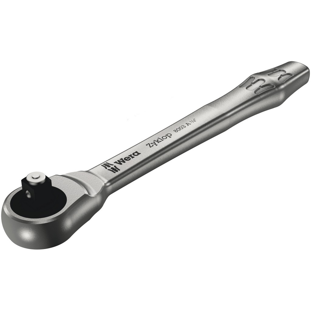 Wera 8003 A Zyklop Metal-Knarre Durchsteckvierkant 1/4" x 141 mm 05004003001 Wera 8003 A Zyklop Metal-Knarre Durchsteckvierkant 1/4" x 141 mm 05004003001