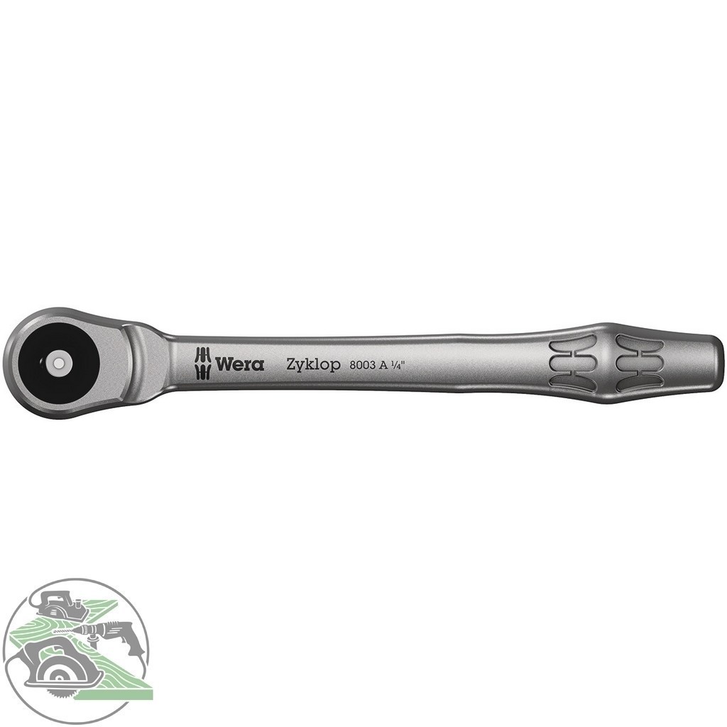 Wera 8003 A Zyklop Metal-Knarre Durchsteckvierkant 1/4" x 141 mm 05004003001 Wera 8003 A Zyklop Metal-Knarre Durchsteckvierkant 1/4" x 141 mm 05004003001
