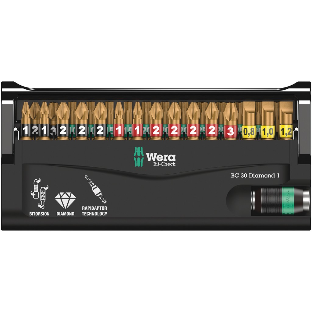 Wera Bit-Check 30 Diamond 1 Bit-Sortiment Bits 30-teilig 05057431001 Wera Bit-Check 30 Diamond 1 Bit-Sortiment Bits 30-teilig 05057431001
