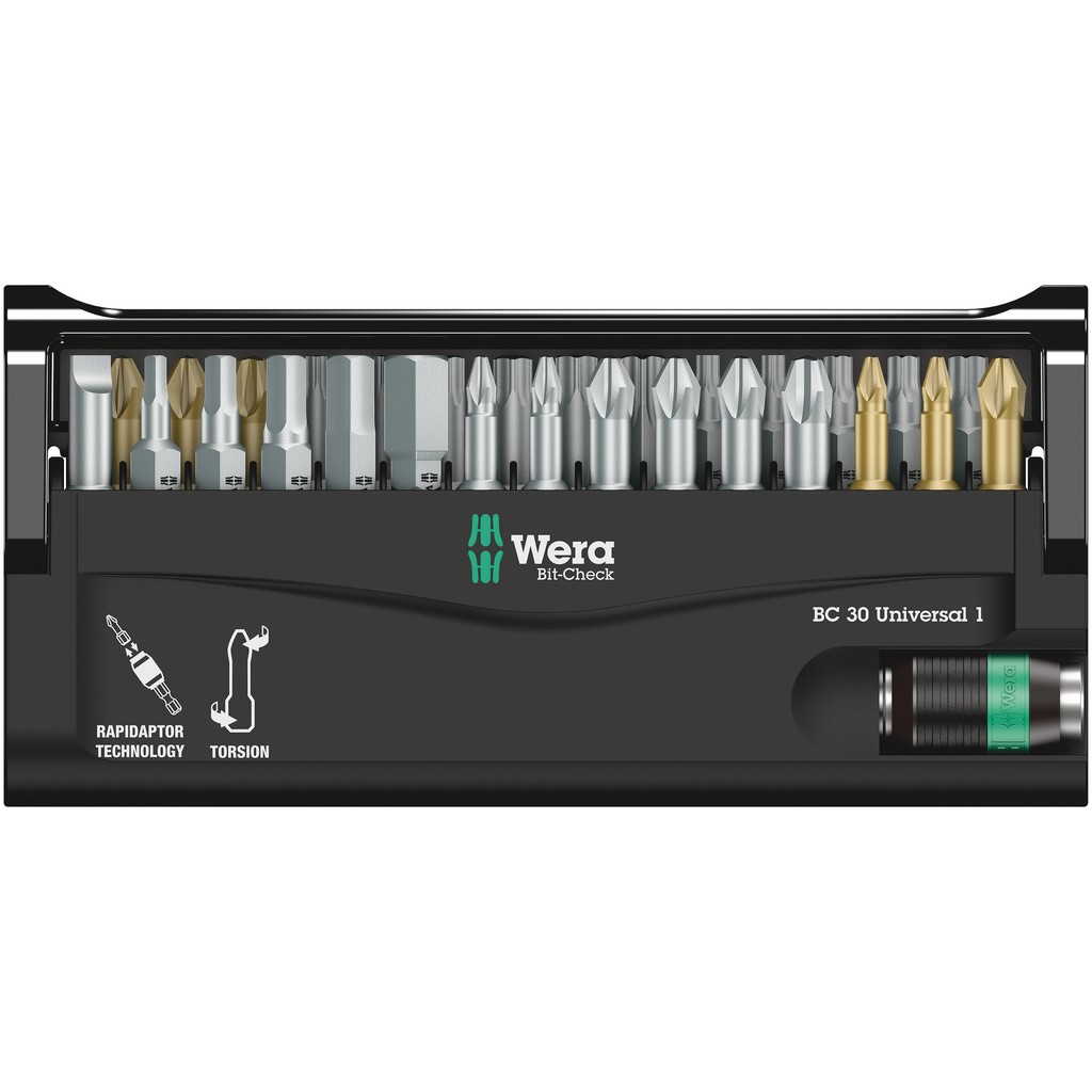 Wera Bit-Check 30 Universal 1 Bit-Sortiment Bits 30-teilig 05056440001 Wera Bit-Check 30 Universal 1 Bit-Sortiment Bits 30-teilig 05056440001