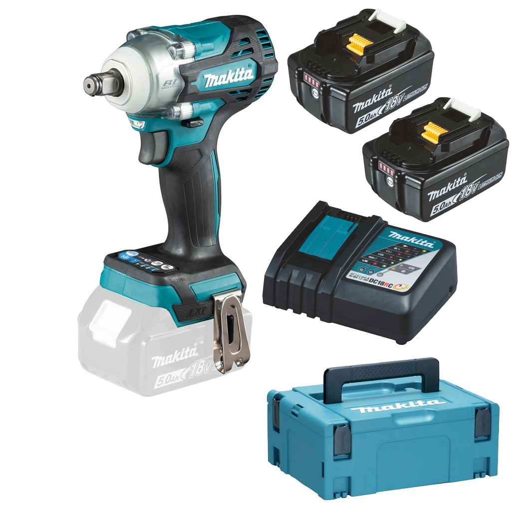 Makita Akku Schlagschrauber DTW300RTJ 18V 330 Nm 2x 5.0 Ah Ladegerät Makpac Makita Akku Schlagschrauber DTW300RTJ 18V 330 Nm 2x 5.0 Ah Ladegerät Makpac