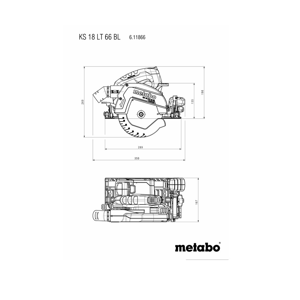 Metabo Akku Handkreissäge KS 18 LTX 66 BL Metabox 611866840 CAS System Mafell Metabo Akku Handkreissäge KS 18 LTX 66 BL Metabox 611866840 CAS System Mafell
