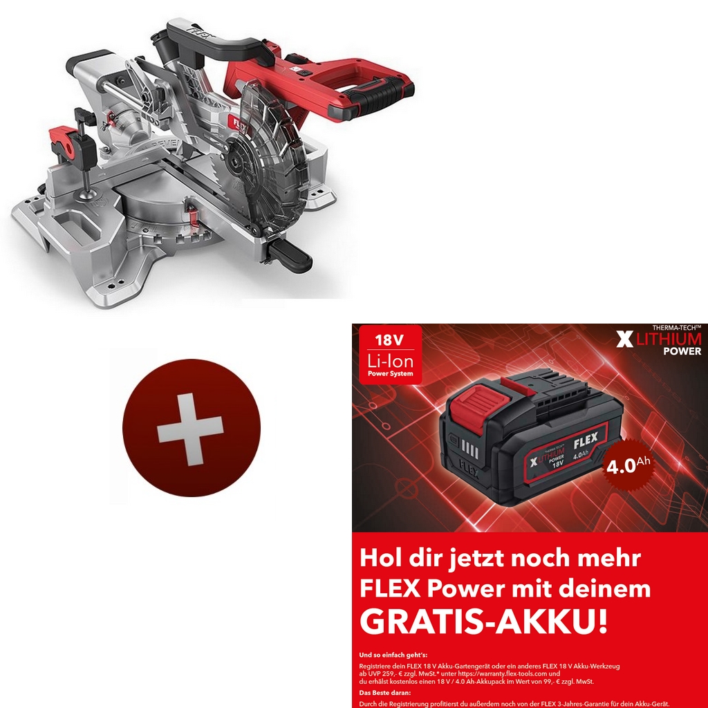 Flex Akku Kapp-Zugsäge SMS 190 18.0-EC 500631 mit Electronic Management System Flex Akku Kapp-Zugsäge SMS 190 18.0-EC 500631 mit Electronic Management System