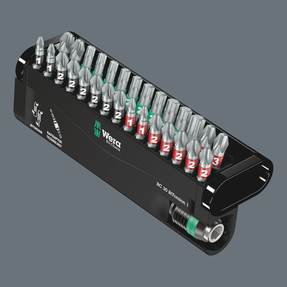 Wera Bit-Check 30 BiTorsion 1, 30-teilig 05057430001 Rapidaptor Bit Take it easy Wera Bit-Check 30 BiTorsion 1, 30-teilig 05057430001 Rapidaptor Bit Take it easy