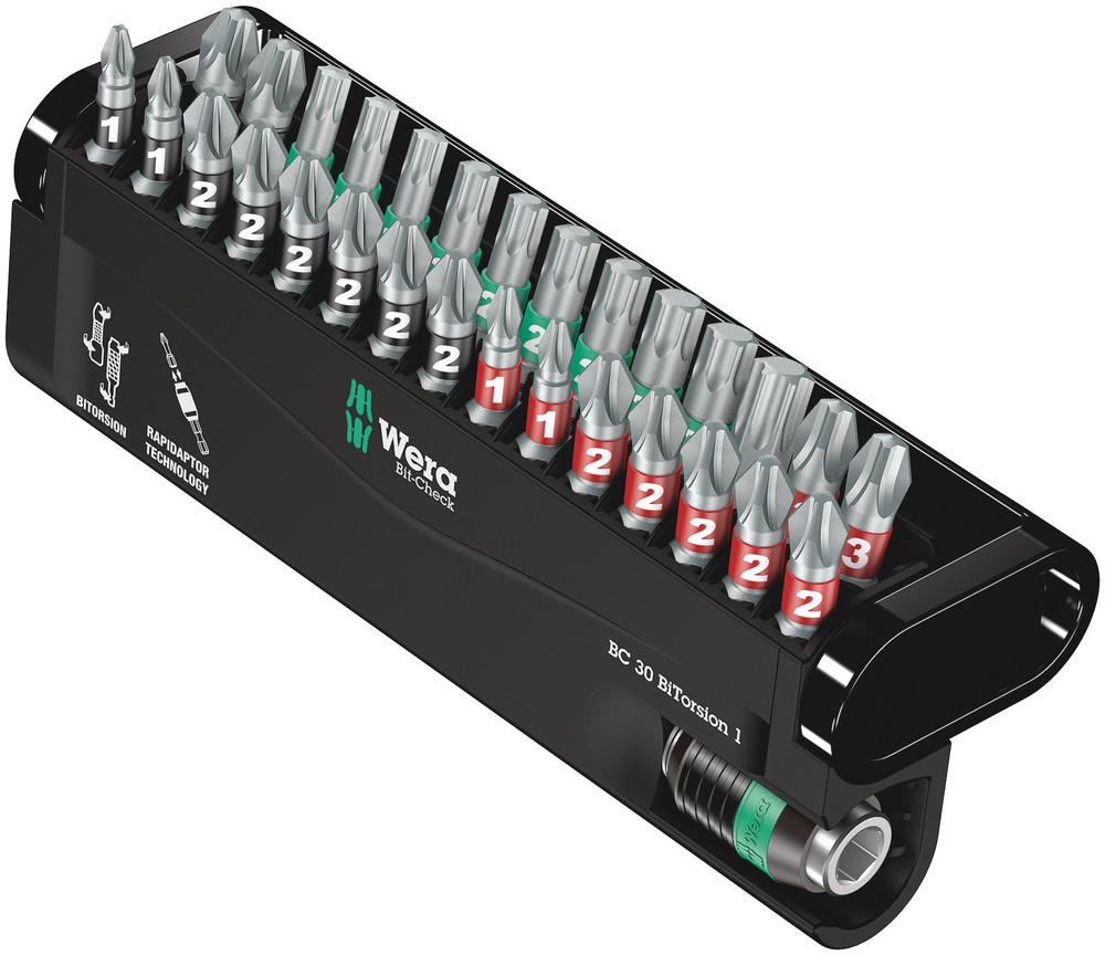 Wera Bit-Check 30 BiTorsion 1, 30-teilig 05057430001 Rapidaptor Bit Take it easy Wera Bit-Check 30 BiTorsion 1, 30-teilig 05057430001 Rapidaptor Bit Take it easy