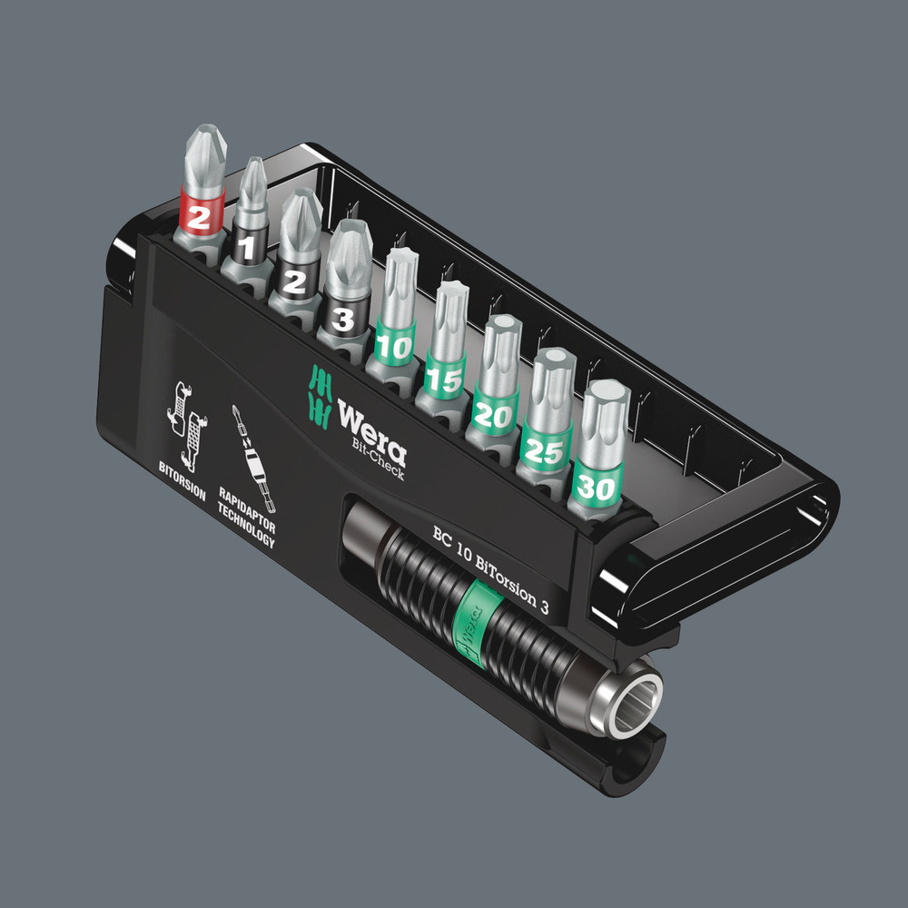 Wera Bit-Check 10 BiTorsion 3 SB, 10-teilig 05073418001 Wera Bit-Check 10 BiTorsion 3 SB, 10-teilig 05073418001