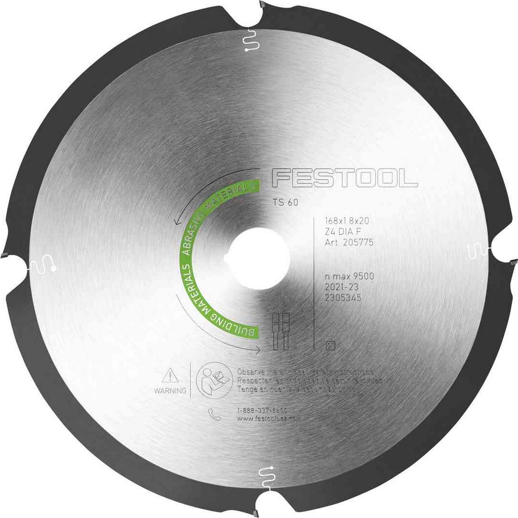 Festool Diamant Kreissägeblatt ABRA SIVE Materials DIA 168x1,8x20 F4 205769 TS Festool Diamant Kreissägeblatt ABRA SIVE Materials DIA 168x1,8x20 F4 205769 TS