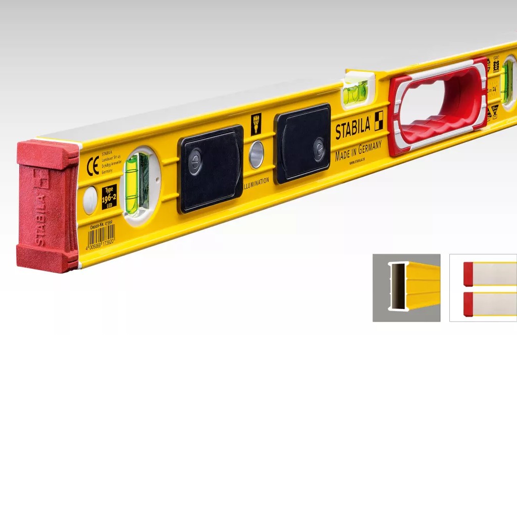 Stabila Leichtmetallwasserwaage Wasserwaage Beleuchtung 196-2LED 122cm 17393 Stabila Leichtmetallwasserwaage Wasserwaage Beleuchtung 196-2LED 122cm 17393