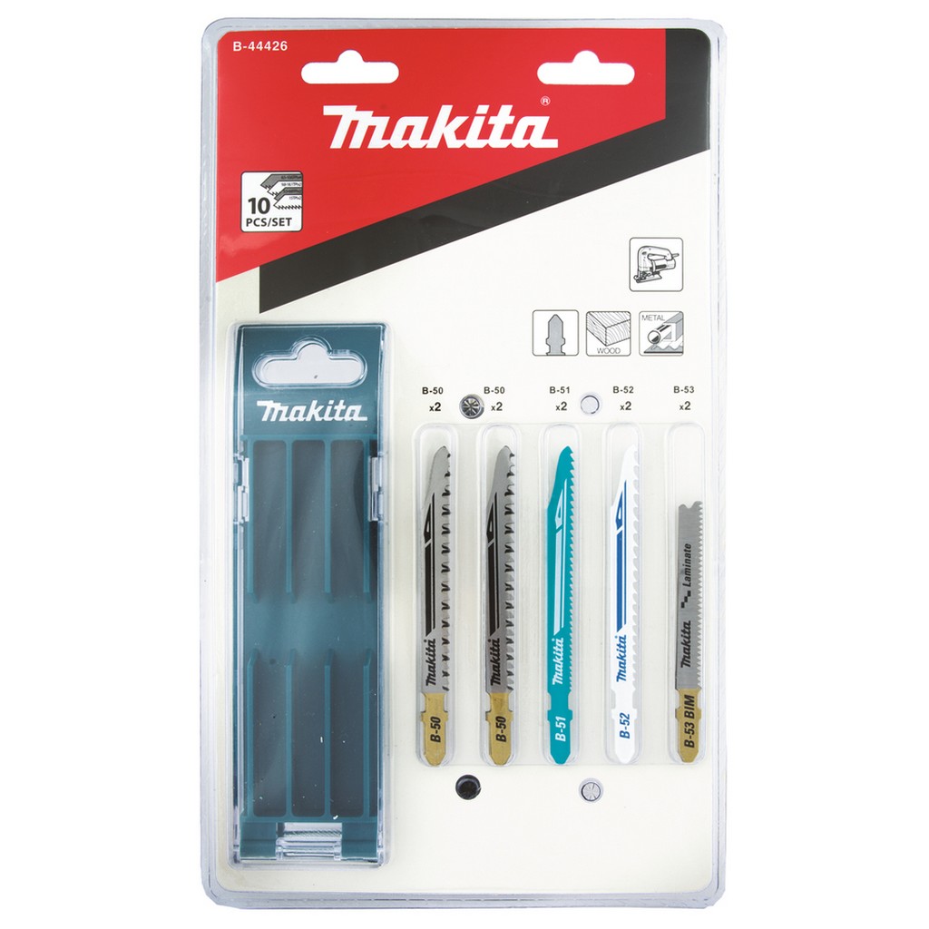 Makita Stichsägeblatt Sägeblatt Stichsäge Säge Sortiment Set B B-44426 Makita Stichsägeblatt Sägeblatt Stichsäge Säge Sortiment Set B B-44426