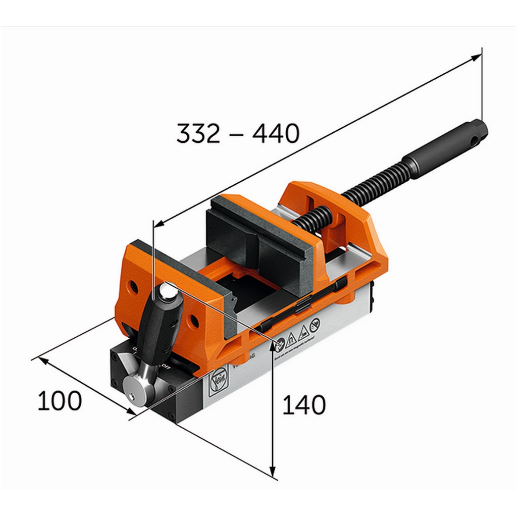 Fein Schraubstock Set Magnetschraubstock 212x70mm 7800N VersaMAG 90701003020 Fein Schraubstock Set Magnetschraubstock 212x70mm 7800N VersaMAG 90701003020