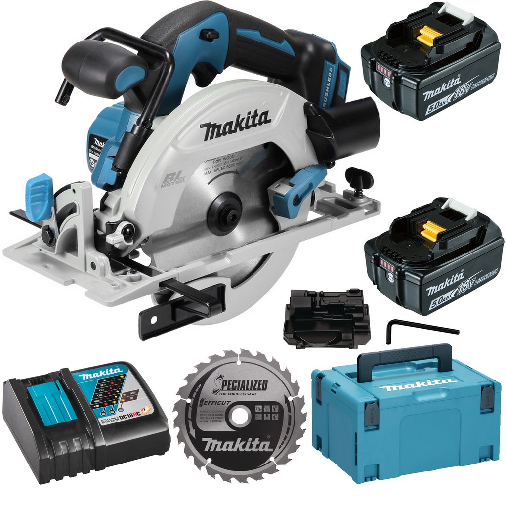 Makita Akku Handkreissäge Sägen Sägeblatt Makpac Ladegerät 18V 57mm DHS680RTJ Makita Akku Handkreissäge Sägen Sägeblatt Makpac Ladegerät 18V 57mm DHS680RTJ
