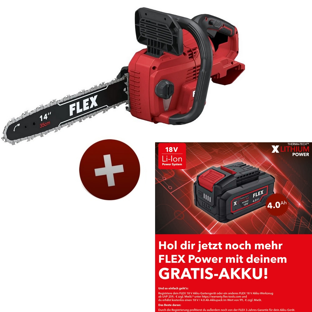 Flex Akku Kettensäge GCS 35 2x18-EC 18V Solo ohne Akku ohne Ladegerät 531276 Flex Akku Kettensäge GCS 35 2x18-EC 18V Solo ohne Akku ohne Ladegerät 531276