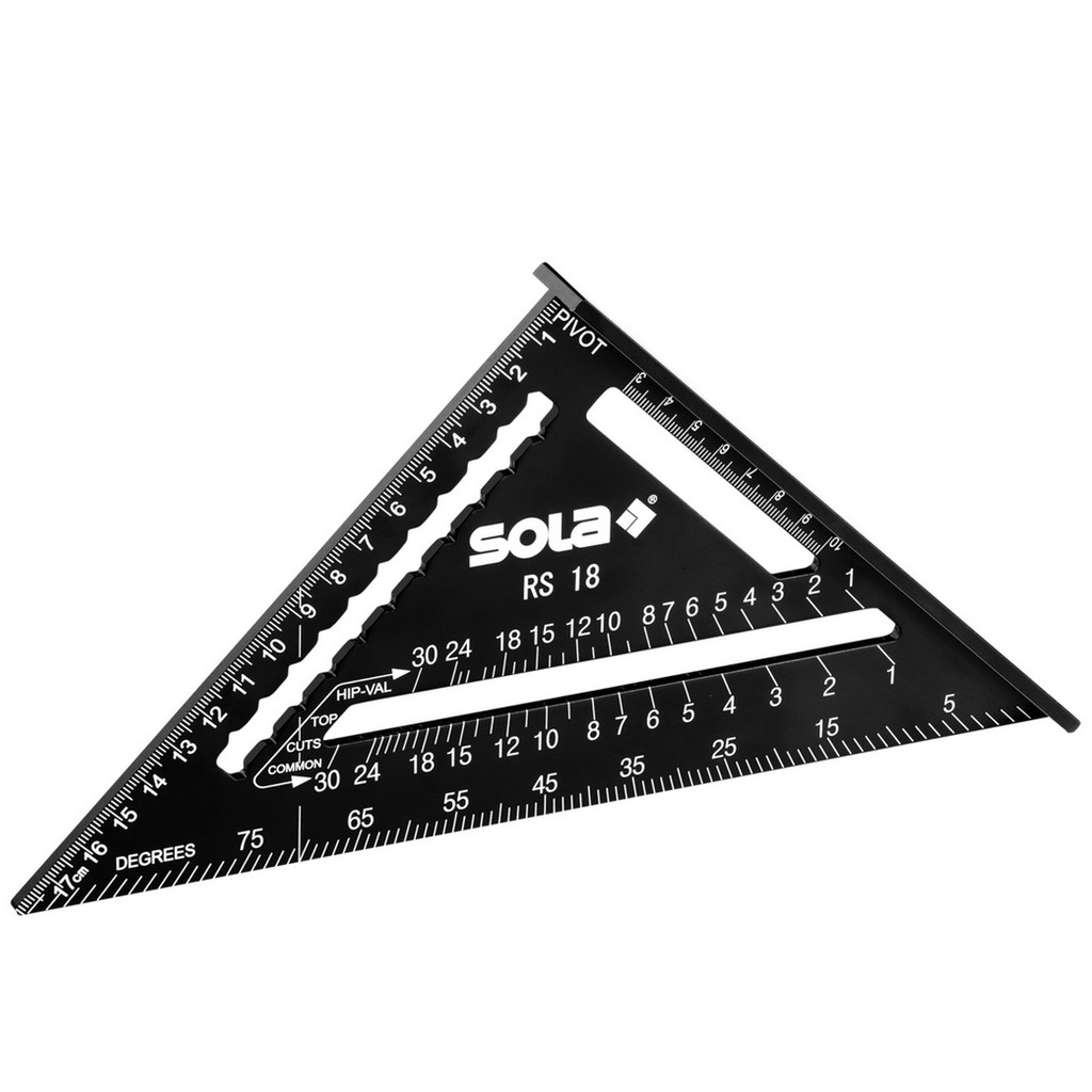 Sola Sparrenwinkel Winkel Lineal Anschlagwinkeldreieck Metrisch 185mm RS 18 Sola Sparrenwinkel Winkel Lineal Anschlagwinkeldreieck Metrisch 185mm RS 18