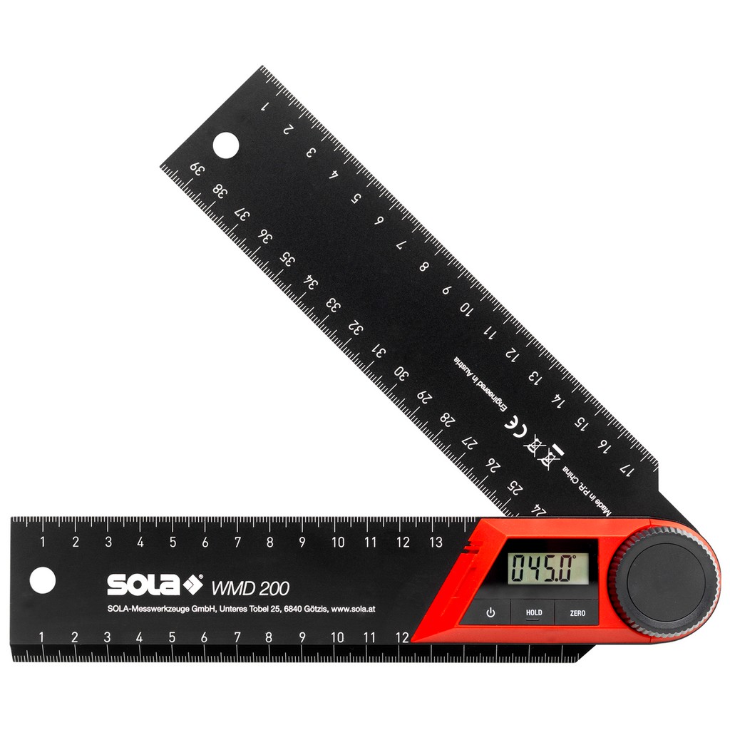 Sola Winkelmesser Messer Digital elektronisch verstellbar 270Grad Lineal WMD 200 Sola Winkelmesser Messer Digital elektronisch verstellbar 270Grad Lineal WMD 200