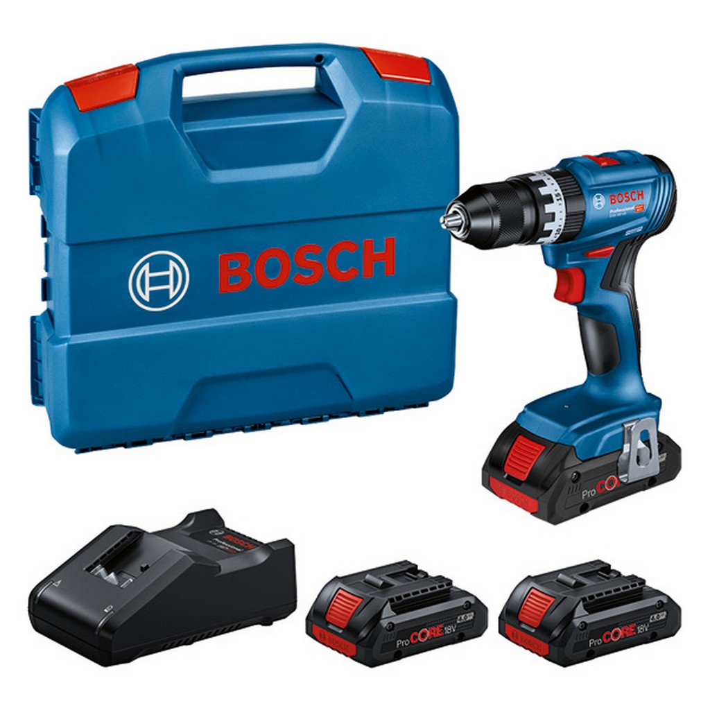Bosch Akku Schlagbohrschrauber GSB 18V-45 + 3xAkku 18V 4.0Ah + GAL 18V-40 L-Case Bosch Akku Schlagbohrschrauber GSB 18V-45 + 3xAkku 18V 4.0Ah + GAL 18V-40 L-Case