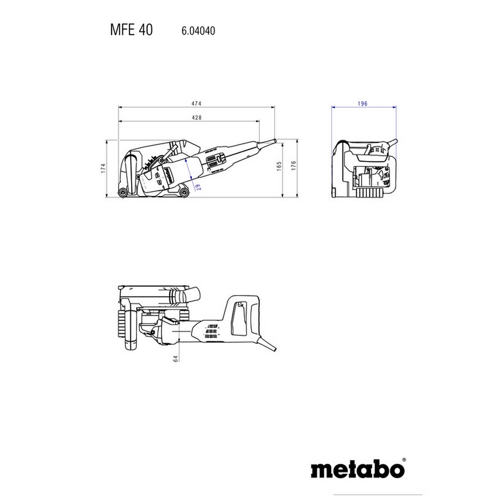 Metabo Mauernutfräse MFE 40 Fräse Fräsmaschine 1900 W Kunststoffkoffer 604040500 Metabo Mauernutfräse MFE 40 Fräse Fräsmaschine 1900 W Kunststoffkoffer 604040500