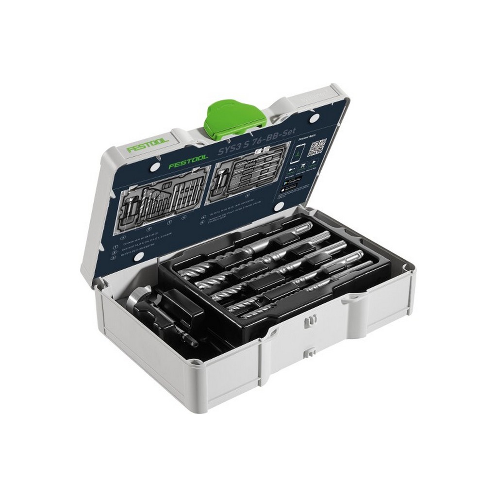 Festool Bohrer und Bit Set SYS3 S 76-BB-Set SDS Plus CENTROTEC Systainer 578119 Festool Bohrer und Bit Set SYS3 S 76-BB-Set SDS Plus CENTROTEC Systainer 578119