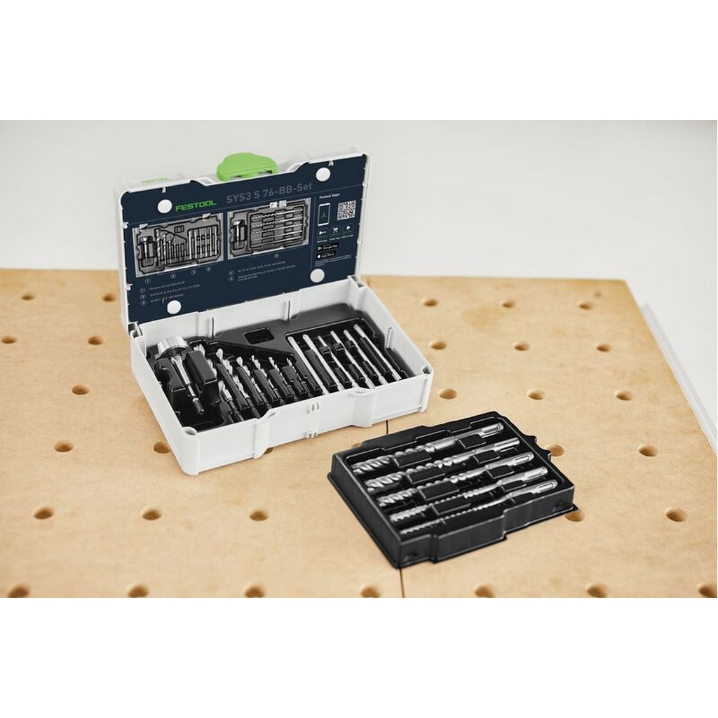 Festool Bohrer und Bit Set SYS3 S 76-BB-Set SDS Plus CENTROTEC Systainer 578119 Festool Bohrer und Bit Set SYS3 S 76-BB-Set SDS Plus CENTROTEC Systainer 578119