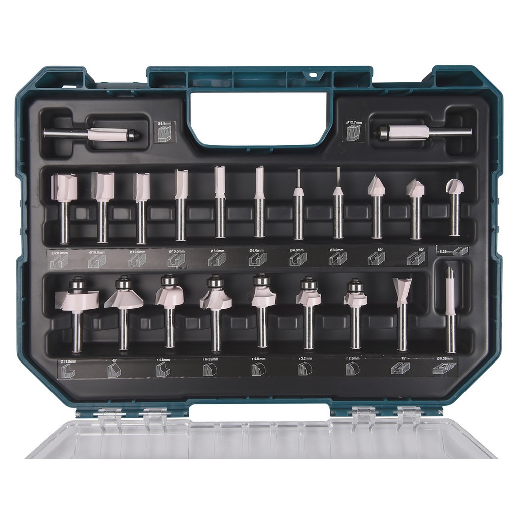 Makita Fräser Set 22-teilig Nutfräser Hohlkehlfräser Bohrfräser Koffer D-74778 Makita Fräser Set 22-teilig Nutfräser Hohlkehlfräser Bohrfräser Koffer D-74778