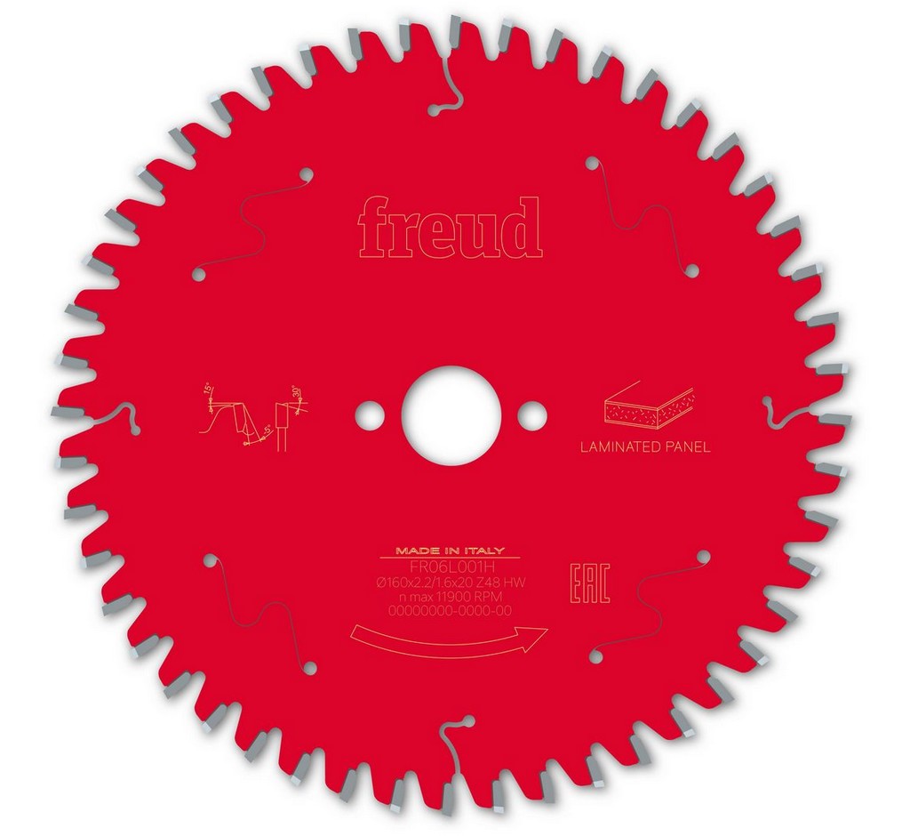 Freud Kreissägeblatt FR06L002H 160x20x2,2/1,6mm Z48 Tauchsäge TCG Spanplatten F03FS09799 Freud Kreissägeblatt FR06L002H 160x20x2,2/1,6mm Z48 Tauchsäge TCG Spanplatten F03FS09799