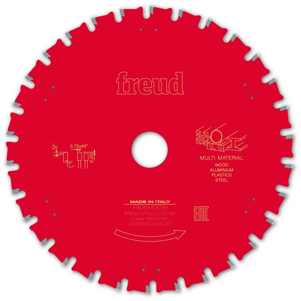 Freud Kreissägeblatt FR06M001H 160x20x2/1,6mm Z30 Tauchsäge Multi F03FS10114 Freud Kreissägeblatt FR06M001H 160x20x2/1,6mm Z30 Tauchsäge Multi F03FS10114