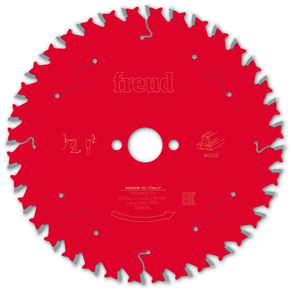 Freud Kreissägeblatt FR06W007H 160x20x2,2/1,6mm Z36 Tauchsäge Holz F03FS09679 Freud Kreissägeblatt FR06W007H 160x20x2,2/1,6mm Z36 Tauchsäge Holz F03FS09679