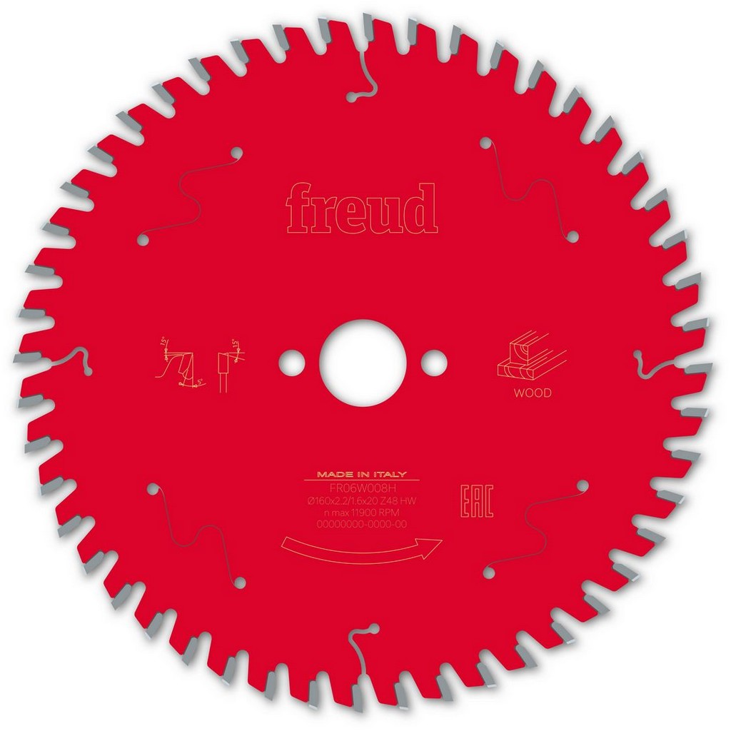 Freud Kreissägeblatt FR06W008H 160x20x2,2/1,6mm Z48 Tauchsäge Holz F03FS09680 Freud Kreissägeblatt FR06W008H 160x20x2,2/1,6mm Z48 Tauchsäge Holz F03FS09680