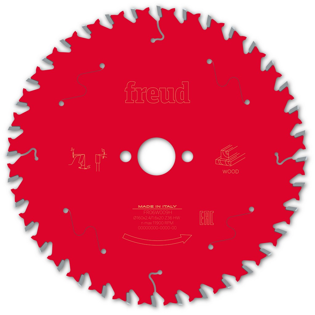 Freud Kreissägeblatt FR06W010H 160x20x2,4/1,6mm Z36 Tauchsäge Holz F03FS09682 Freud Kreissägeblatt FR06W010H 160x20x2,4/1,6mm Z36 Tauchsäge Holz F03FS09682