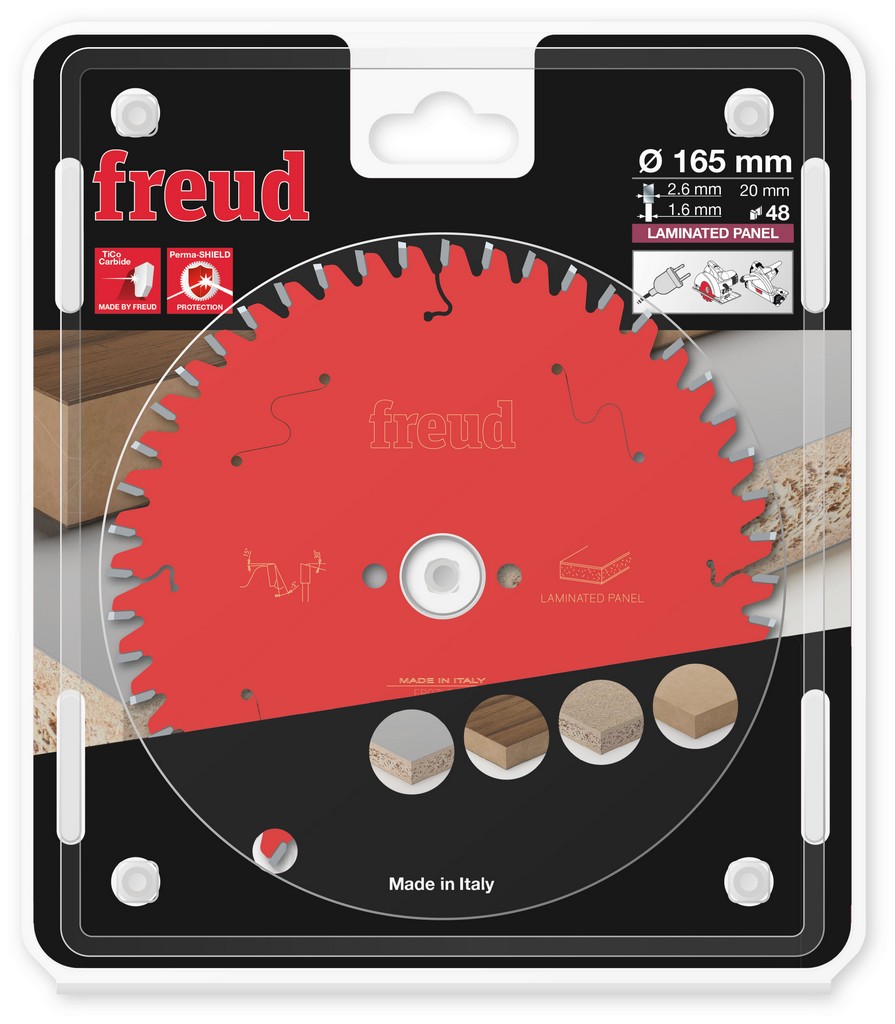 Freud Kreissägeblatt FR07L001H 165x20x2,6/1,6mm Z48 Handsäge MDF F03FS09800 Freud Kreissägeblatt FR07L001H 165x20x2,6/1,6mm Z48 Handsäge MDF F03FS09800