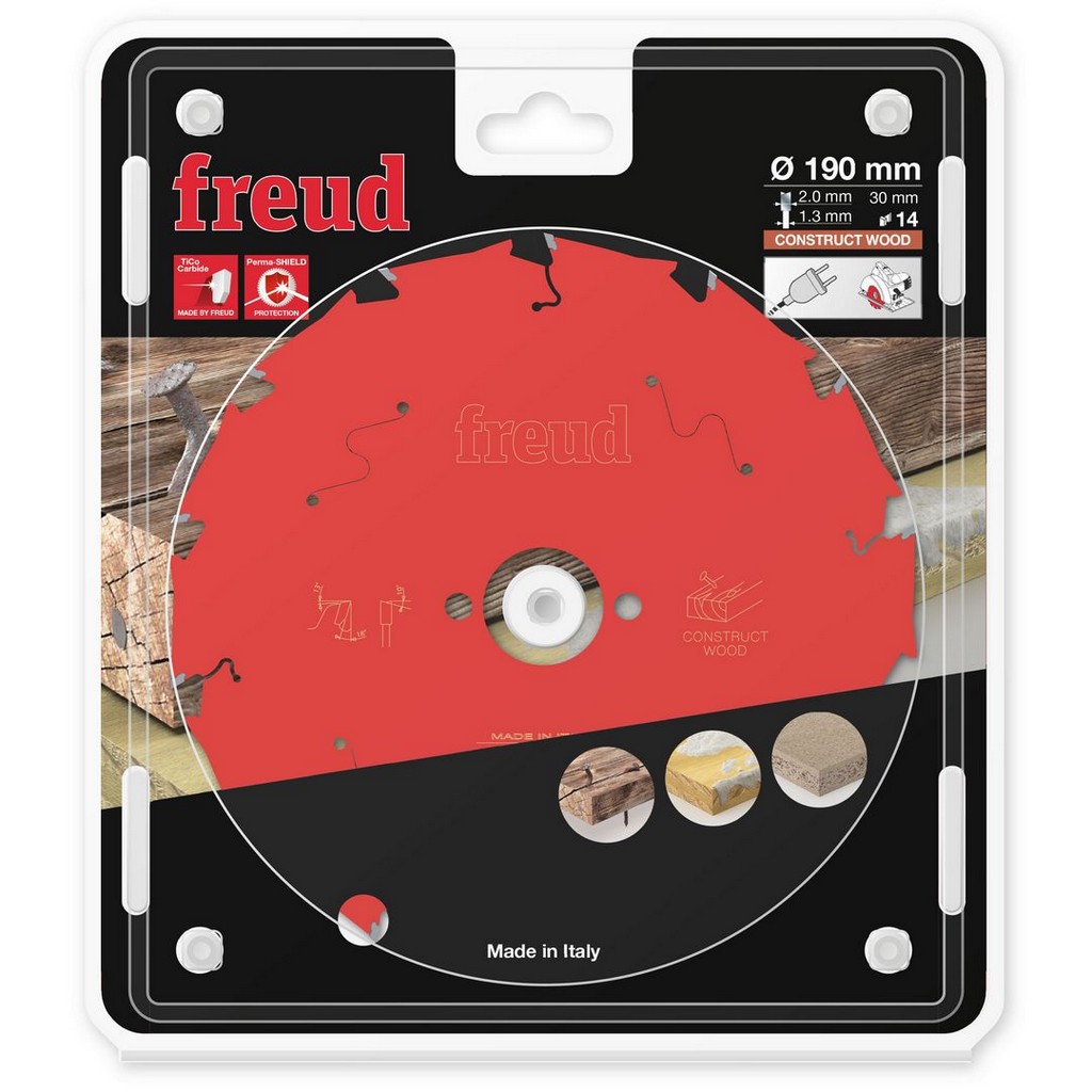 Freud Kreissägeblatt FR13C001H 190x30x2/1,3mm Z14 MDF Handkreissägen F03FS09792 Freud Kreissägeblatt FR13C001H 190x30x2/1,3mm Z14 MDF Handkreissägen F03FS09792