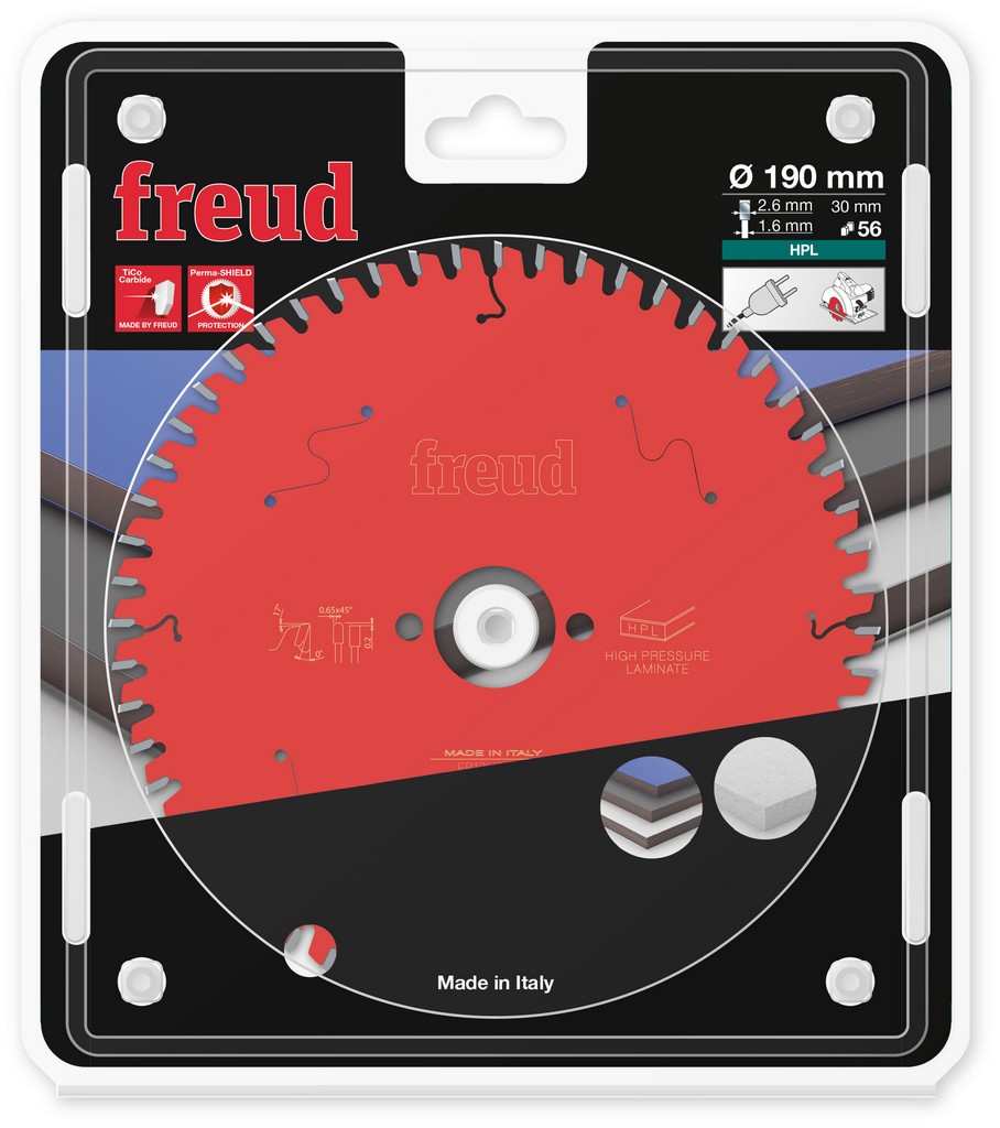 Freud Kreissägeblatt FR13H002H 190x30x2,6/1,6mm Z56 Handsäge HPL F03FS09868 Freud Kreissägeblatt FR13H002H 190x30x2,6/1,6mm Z56 Handsäge HPL F03FS09868