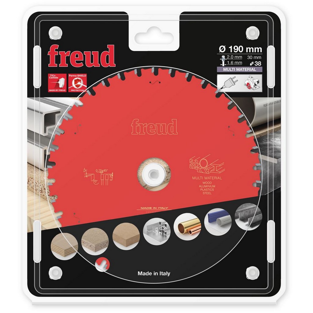 Freud Kreissägeblatt FR13M001H 190x30x2/1,6mm Z38 Multimaterial F03FS10041 Freud Kreissägeblatt FR13M001H 190x30x2/1,6mm Z38 Multimaterial F03FS10041