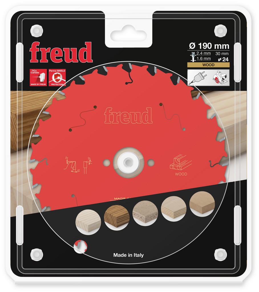 Freud Kreissägeblatt FR13W006H 190x30x2,4/1,6mm Z24 Handsäge Holz F03FS09717 Freud Kreissägeblatt FR13W006H 190x30x2,4/1,6mm Z24 Handsäge Holz F03FS09717