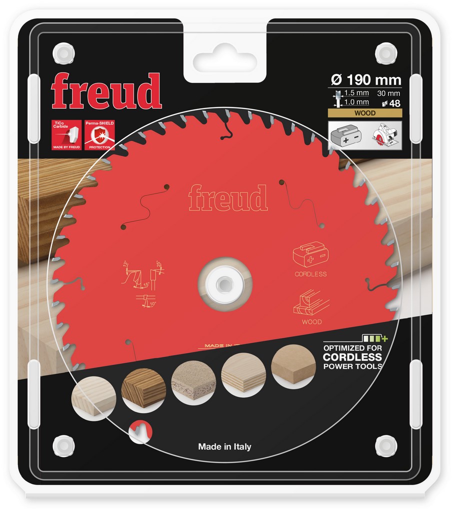 Freud Kreissägeblatt FR13W012HC 190x30x1,5/1mm Z48 Akku Handkreissäge F03FS10059 Freud Kreissägeblatt FR13W012HC 190x30x1,5/1mm Z48 Akku Handkreissäge F03FS10059