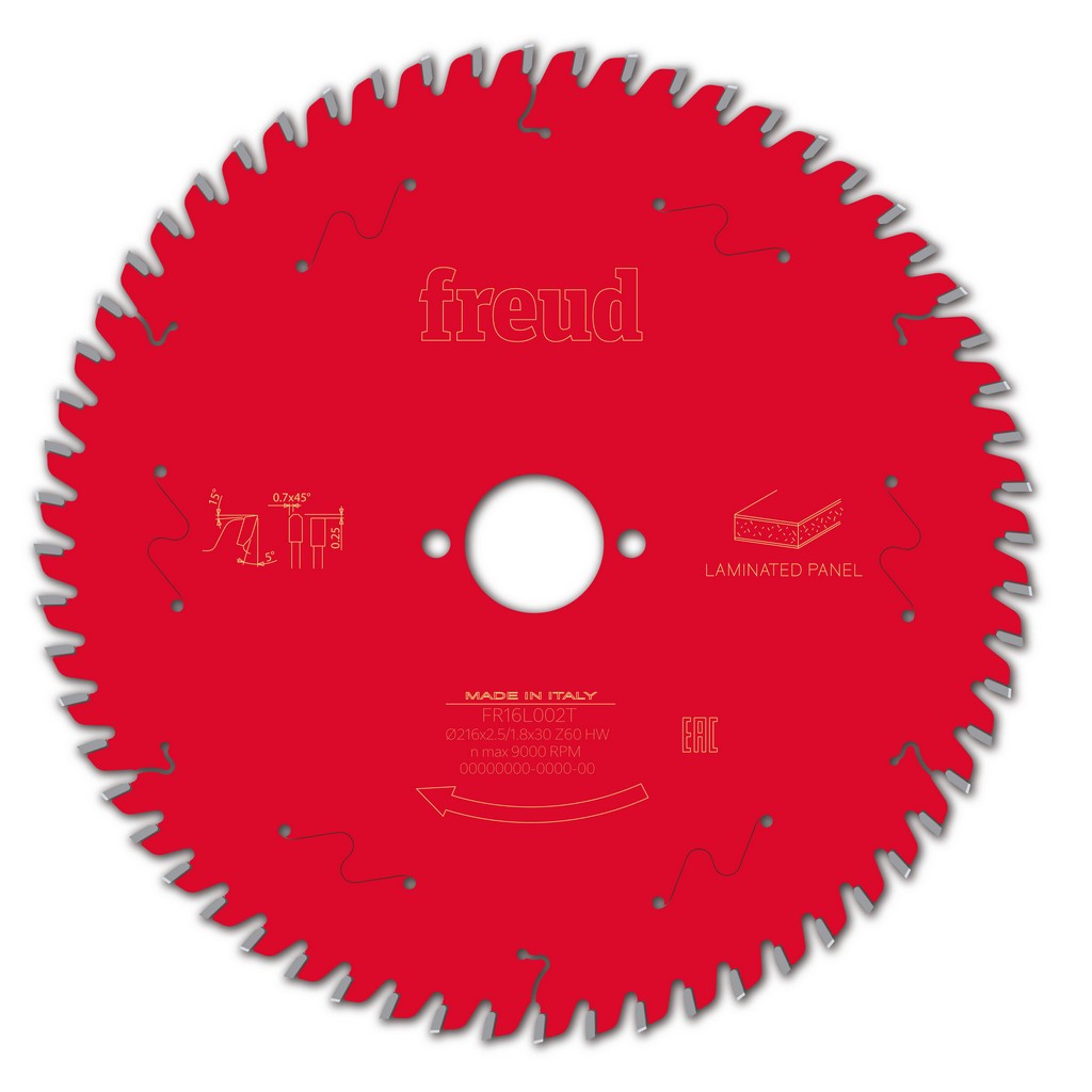 Freud Kreissägeblatt FR16L002T 216x30x2,5/1,8mm Z60 Tischkreissäge F03FS11518 Freud Kreissägeblatt FR16L002T 216x30x2,5/1,8mm Z60 Tischkreissäge F03FS11518