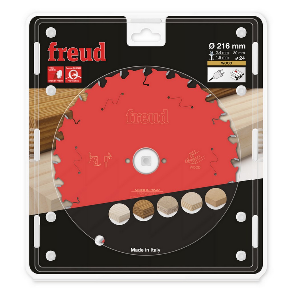 Freud Kreissägeblatt WO FR16W003T 216x30x2,4 / 1,8 Z24 für Massivholz F03FS11519 Freud Kreissägeblatt WO FR16W003T 216x30x2,4 / 1,8 Z24 für Massivholz F03FS11519