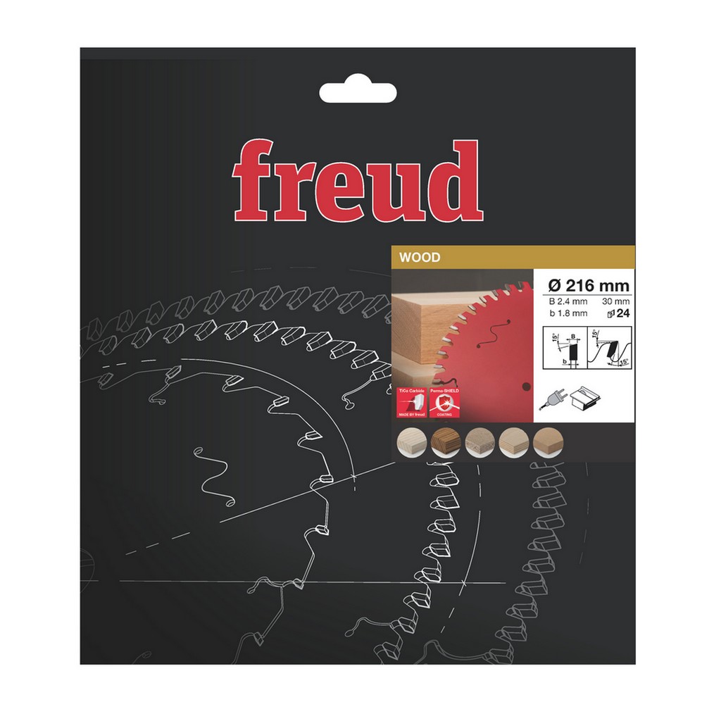 Freud Kreissägeblatt WO FR16W003T 216x30x2,4 / 1,8 Z24 für Massivholz F03FS11519 Freud Kreissägeblatt WO FR16W003T 216x30x2,4 / 1,8 Z24 für Massivholz F03FS11519