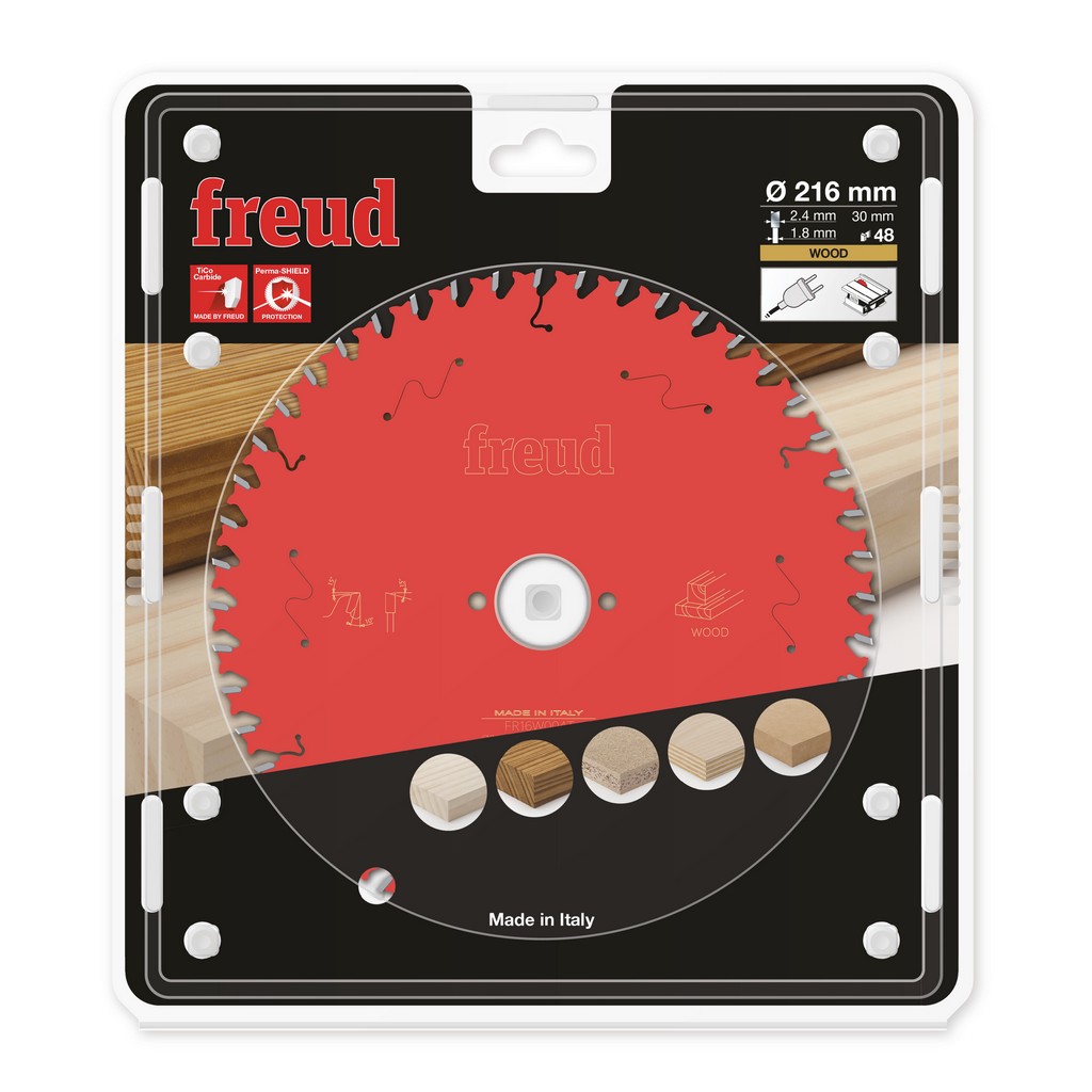 Freud Sägeblatt FR16W004T 216x30x2,4/1,8mm Z48 Tischkreissägen Holz F03FS11520 Freud Sägeblatt FR16W004T 216x30x2,4/1,8mm Z48 Tischkreissägen Holz F03FS11520