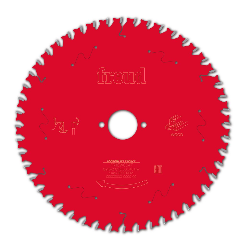 Freud Sägeblatt FR16W004T 216x30x2,4/1,8mm Z48 Tischkreissägen Holz F03FS11520 Freud Sägeblatt FR16W004T 216x30x2,4/1,8mm Z48 Tischkreissägen Holz F03FS11520
