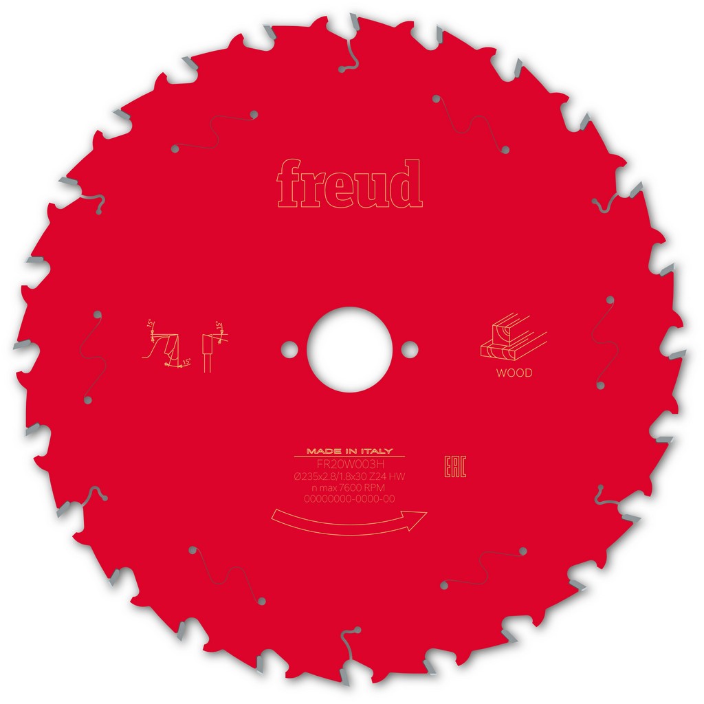Freud Kreissägeblatt FR20W003H 235x30x2,8/1,8mm Z24 Tauchkreissägen F03FS09733 Freud Kreissägeblatt FR20W003H 235x30x2,8/1,8mm Z24 Tauchkreissägen F03FS09733