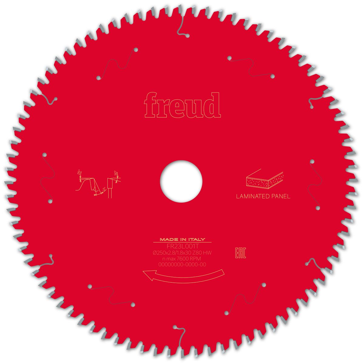 Freud Kreissägeblatt FR23L001T 250x30x2,8/1,8mm Z80 Tischkreissägen F03FS09804 Freud Kreissägeblatt FR23L001T 250x30x2,8/1,8mm Z80 Tischkreissägen F03FS09804