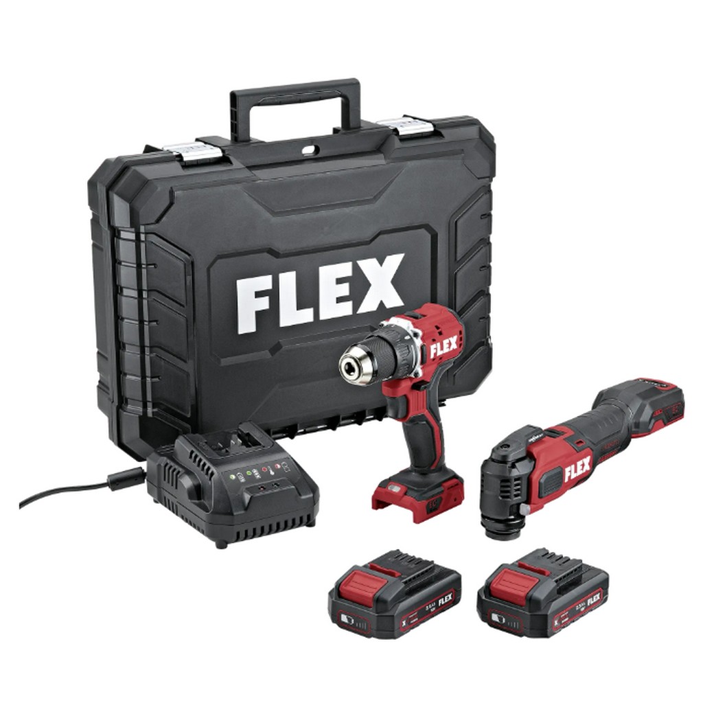 Flex Duo Pack Akku Bohrschrauber Akku Multitool DD LD+MT 18-ECTC/2.5 Set 532843 Flex Duo Pack Akku Bohrschrauber Akku Multitool DD LD+MT 18-ECTC/2.5 Set 532843