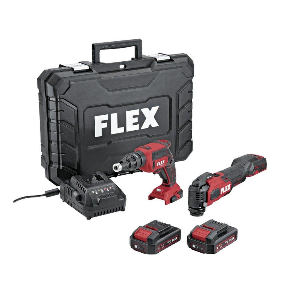 Flex Duo Pack Akku Trockenbauschrauber Multitool DW45+MT 18-EC TC/2.5 Set 532427 Flex Duo Pack Akku Trockenbauschrauber Multitool DW45+MT 18-EC TC/2.5 Set 532427