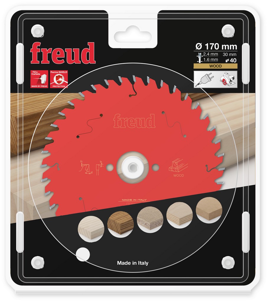 Freud Kreissägeblatt FR08W002H 170x30x2,4/1,6mm Z40 MDF Handkreissäge F03FS09695 Freud Kreissägeblatt FR08W002H 170x30x2,4/1,6mm Z40 MDF Handkreissäge F03FS09695