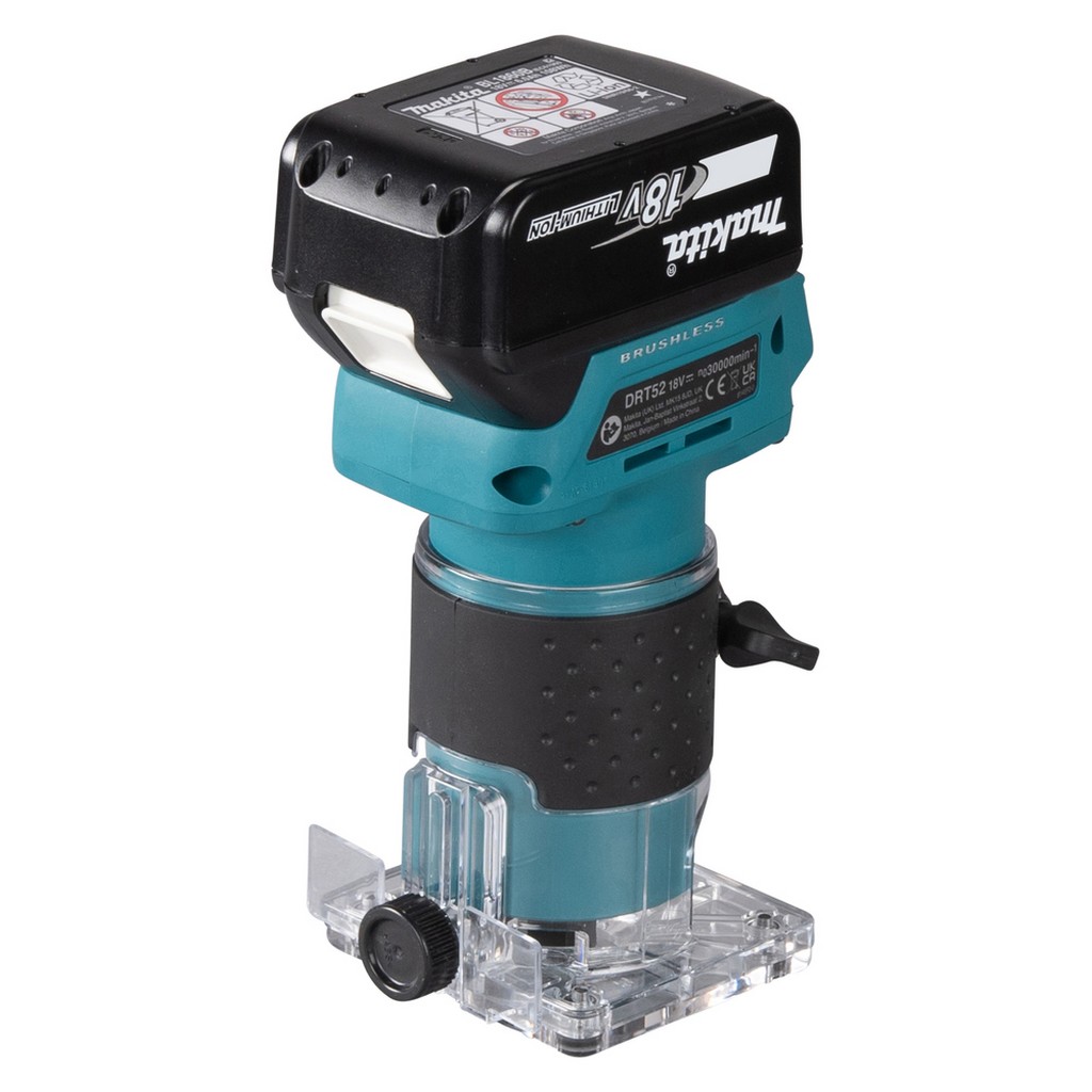 Makita Akku Kantenfräse 18V Hubhöhe 0 - 42mm ohne Akku ohne Ladegerät DRT52Z Makita Akku Kantenfräse 18V Hubhöhe 0 - 42mm ohne Akku ohne Ladegerät DRT52Z