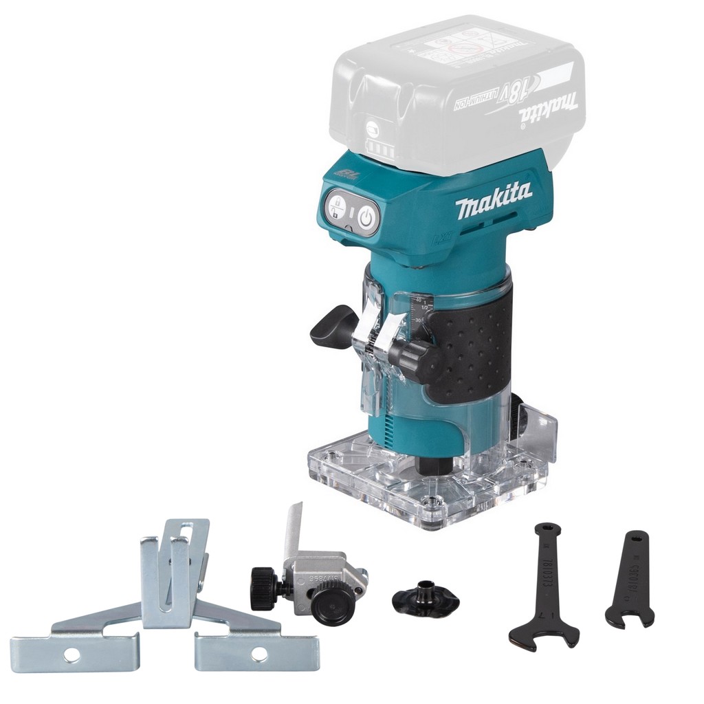 Makita Akku Kantenfräse 18V Hubhöhe 0 - 42mm ohne Akku ohne Ladegerät DRT52Z Makita Akku Kantenfräse 18V Hubhöhe 0 - 42mm ohne Akku ohne Ladegerät DRT52Z