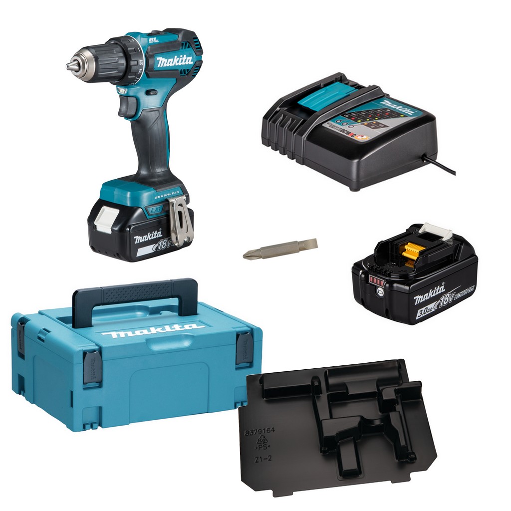 Makita Akku Bohrschrauber 18V 50Nm 2x3,0Ah Akku Ladegerät MAKPAC DDF485RFJ Makita Akku Bohrschrauber 18V 50Nm 2x3,0Ah Akku Ladegerät MAKPAC DDF485RFJ