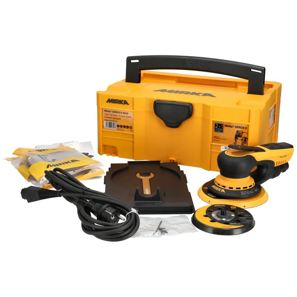 Mirka DEROS II 5650 125/150mm Hub 5.0 mit Case Exzenterschleifer MID5650404CA Mirka DEROS II 5650 125/150mm Hub 5.0 mit Case Exzenterschleifer MID5650404CA