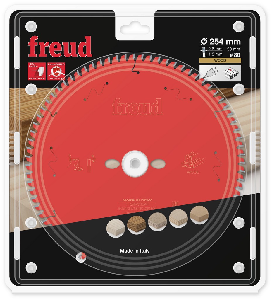 Freud Kreissägeblatt FR24W004T 254x30x2,6/1,8mm Z80 Tischkreissägen F03FS09781 Freud Kreissägeblatt FR24W004T 254x30x2,6/1,8mm Z80 Tischkreissägen F03FS09781